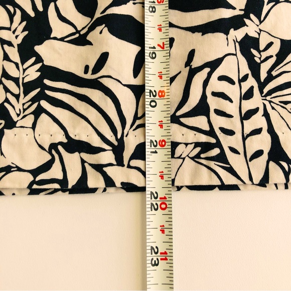 Gap Factory Store pencil skirt 100% cotton in black and tan leaf print sz. 10 - Picture 11 of 13